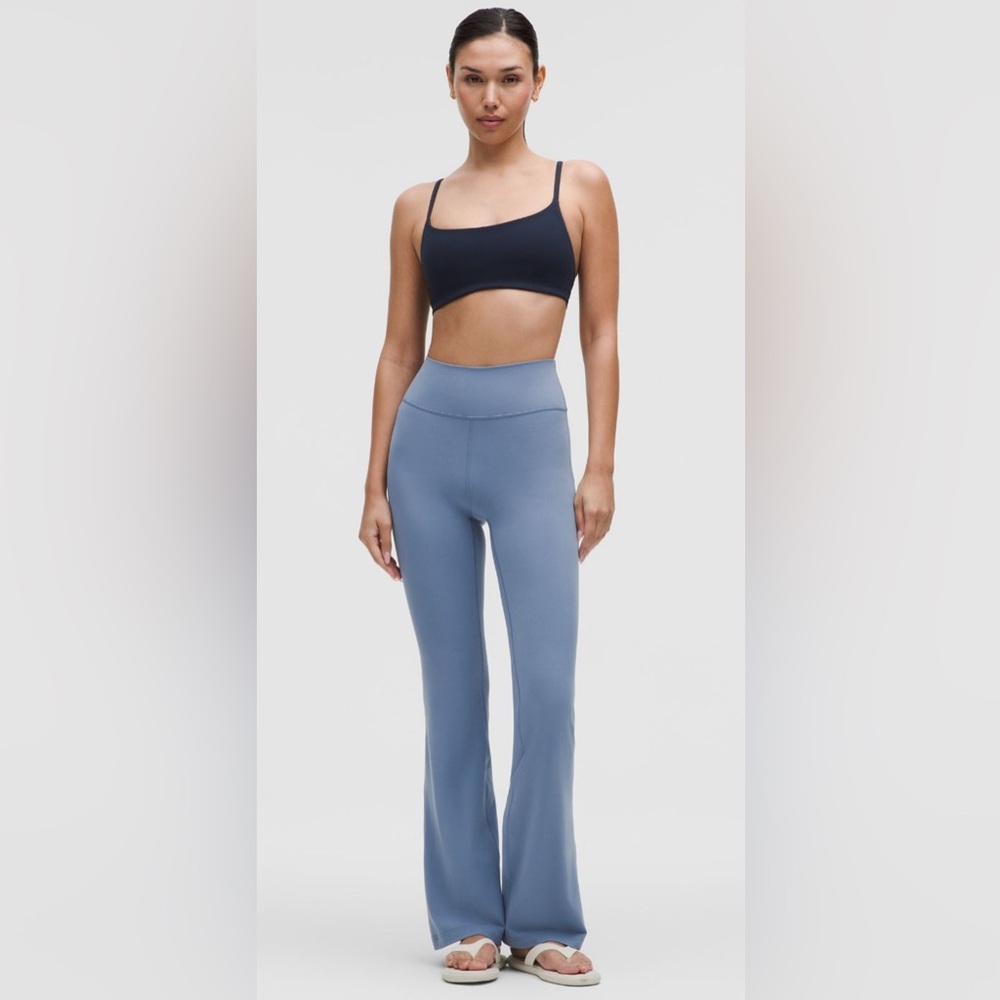 Lululemon NWT Groove Nulu HR Flared Pant Regular Sz 10, 12 Washed Denim
